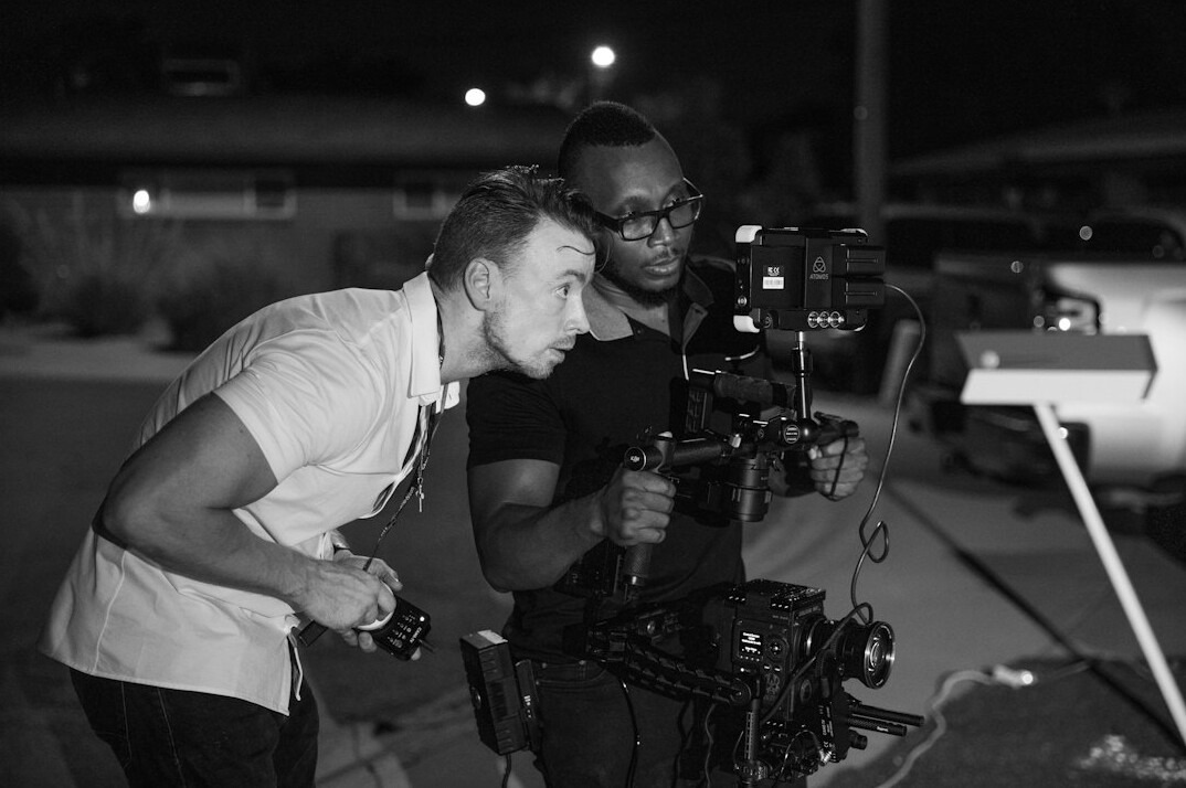 film director framing shot