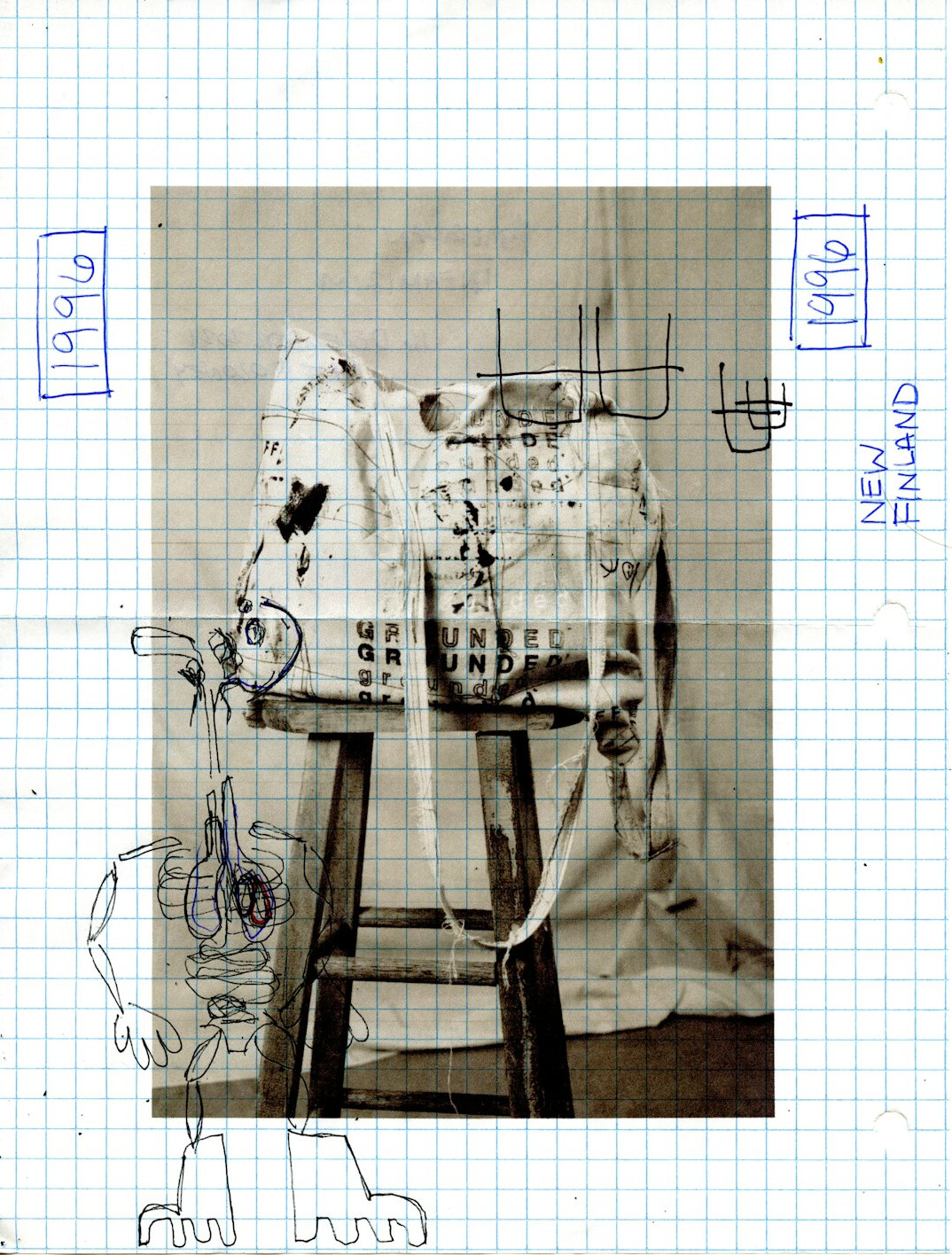 Storyboard sketches next to a camera and notebook