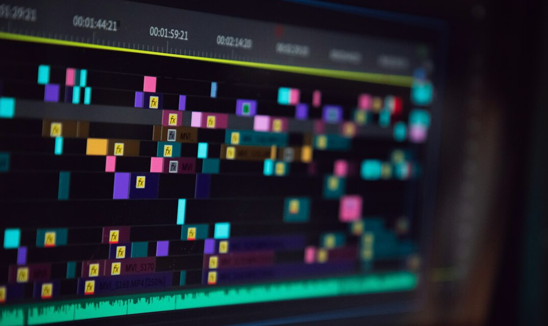 video editing timeline screen